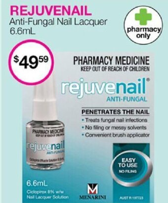 Priceline REJUVENAIL Anti-Fungal Nail Lacquer 6.6mL offer
