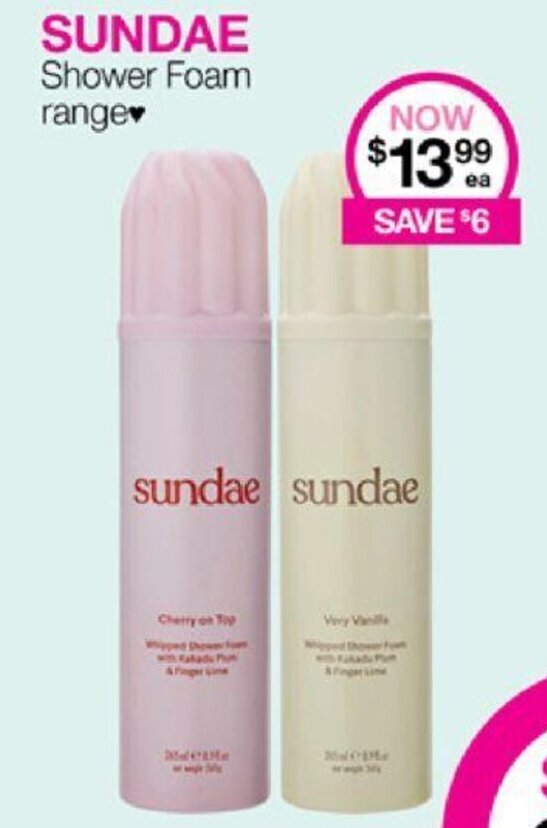 SUNDAE Shower Foam offer at Priceline