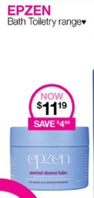 Priceline EPZEN Bath Toiletry offer
