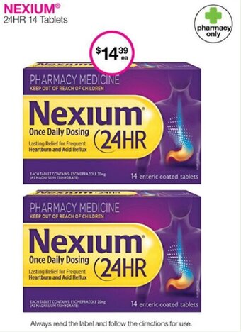 Priceline NEXIUM® 24HR 14 Tablets offer