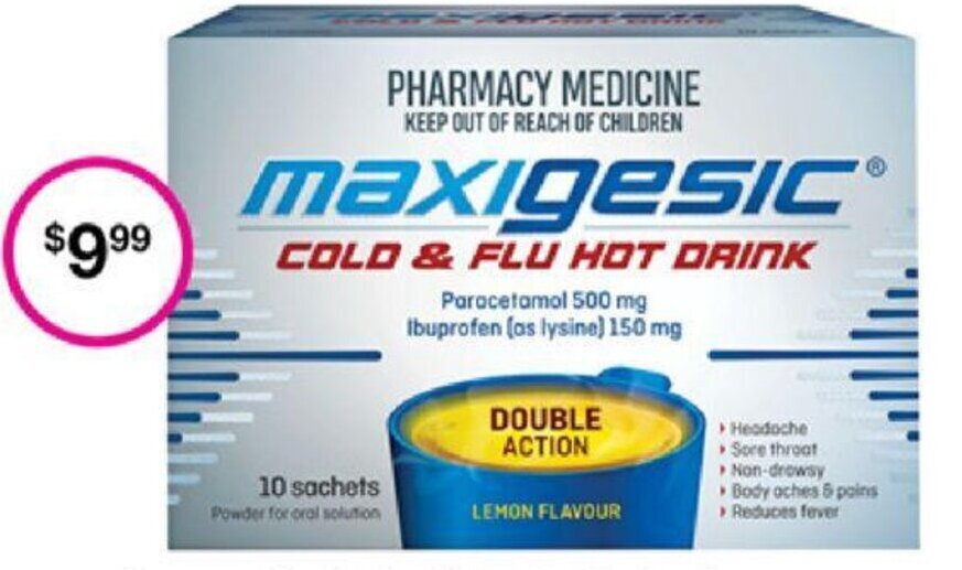 MAXIGESIC Cold & Flu Hot Drink offer at Priceline