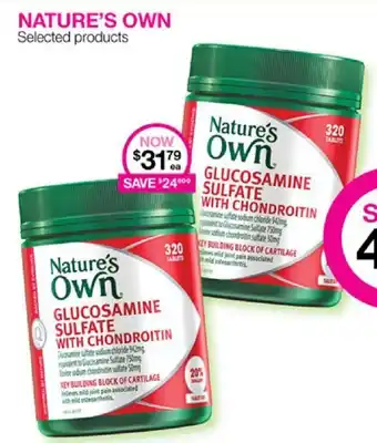 Priceline NATURE'S OWN GLUCOSAMINE SULFATE WITH CHONDROITIN offer
