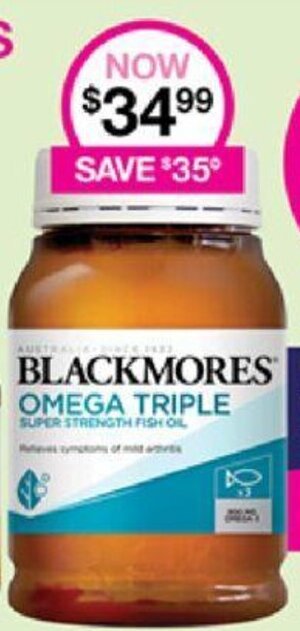 Priceline BLACKMORES OMEGA TRIPLE offer