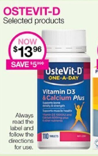 Priceline OSTEVIT-D Vitamin D3 & Calcium Plus offer