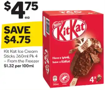 Woolworths Kit Kat Ice Cream Sticks 360ml offer