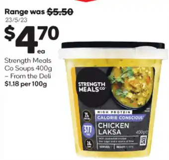 Woolworths Strength Meals Co Soups 400g offer