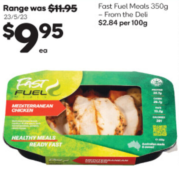 Fast Fuel Meals 350g offer at Woolworths