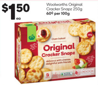 Woolworths Woolworths Original Cracker Snapz 250g offer