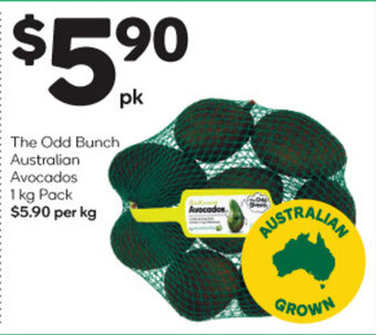 Woolworths The Odd Bunch Australian Avocados 1 kg Pack offer