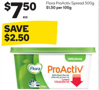 Woolworths Flora ProActiv Spread 500g offer