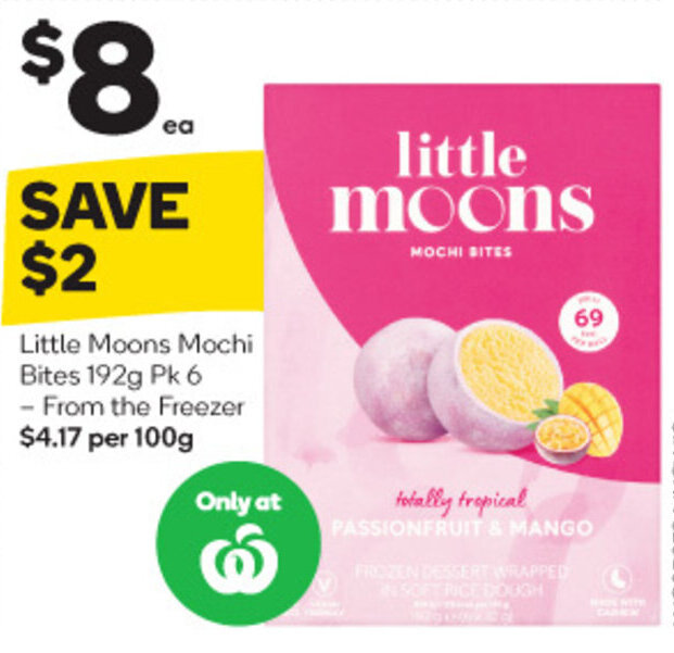 Little Moons Mochi Bites 192g offer at Woolworths