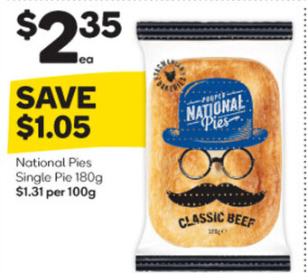National Pies Single Pie 180g