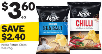 Woolworths Kettle Potato Chips 150-165g offer