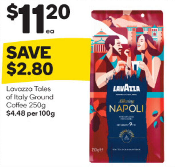 Lavazza Tales of Italy Ground Coffee 250g offer at Woolworths