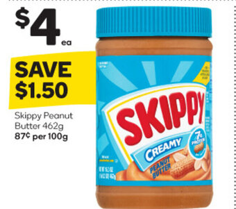Woolworths Skippy Peanut Butter 462g offer