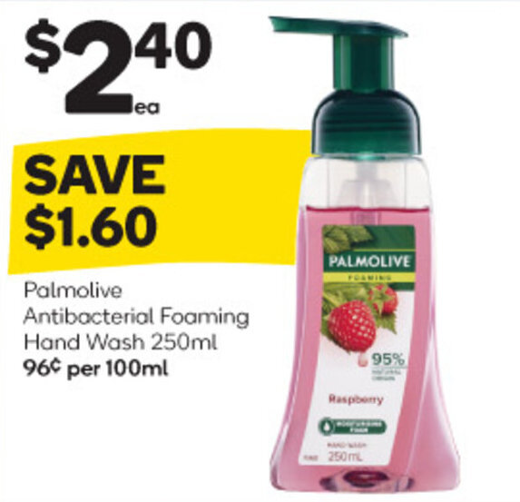 Palmolive Antibacterial Foaming Hand Wash 250ml offer at Woolworths