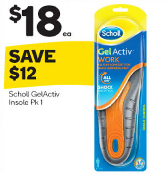Woolworths Scholl GelActiv Insole Pk 1 offer