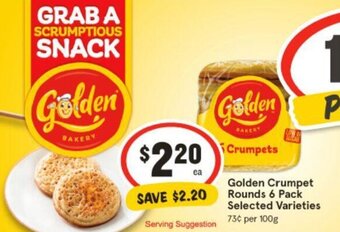 IGA Golden Crumpet Rounds 6 Pack Selected Varieties offer