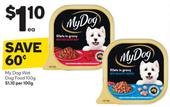 Woolworths My Dog Wet Dog Food 100g offer