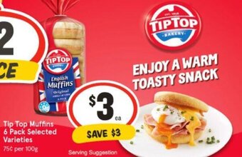 IGA Tip Top Muffins 6 Pack Selected Varieties offer