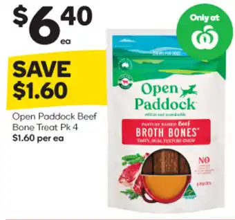 Woolworths Open Paddock Beef Bone Treat offer