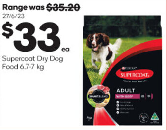 Woolworths Supercoat Dry Dog Food 6.7-7 kg offer