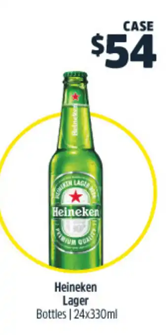 Woolworths Heineken Lager Bottles | 24x330ml case offer