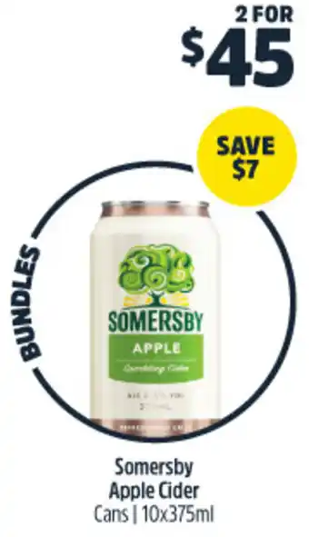 Woolworths Somersby Apple Cider Cans | 10x375ml 2 for offer