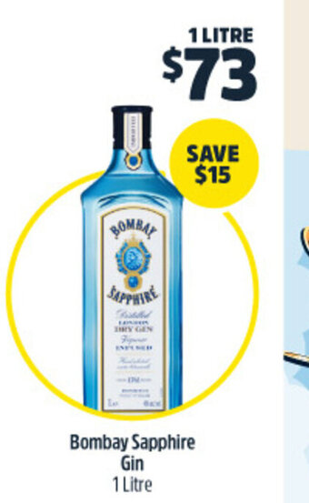 Woolworths Bombay Sapphire Gin 1 Litre offer