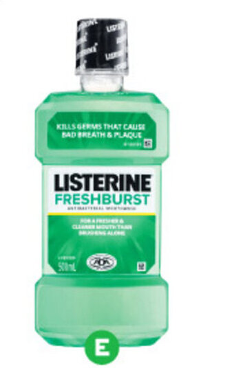 Woolworths Listerine Fresh Burst Mouthwash 500ml offer