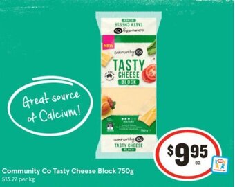 IGA Community Co Tasty Cheese Block 750g offer