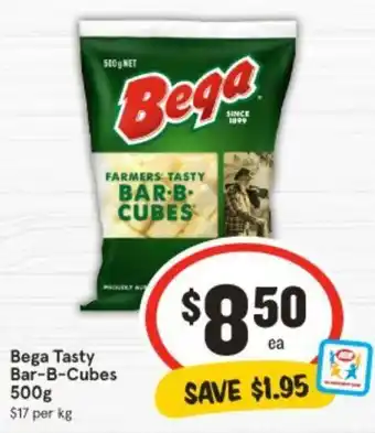 IGA Bega Tasty Bar-B-Cubes 500g offer