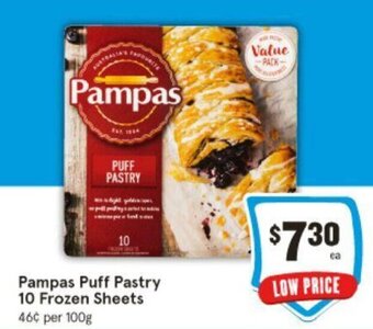 IGA Pampas Puff Pastry 10 Frozen Sheets offer