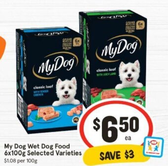 IGA My Dog Wet Dog Food 6x100g Selected Varieties offer