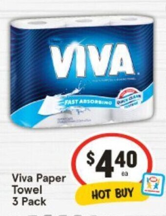 IGA Viva Paper Towel 3 Pack offer