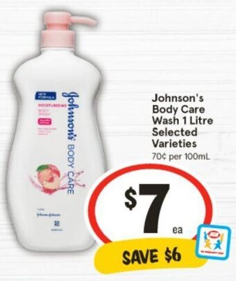 IGA Johnson's Body Care Wash 1 Litre Selected Varieties offer