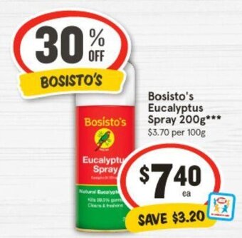 IGA Bosisto's Eucalyptus Spray 200g offer