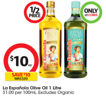 Coles La Española Olive Oil 1 Litre offer