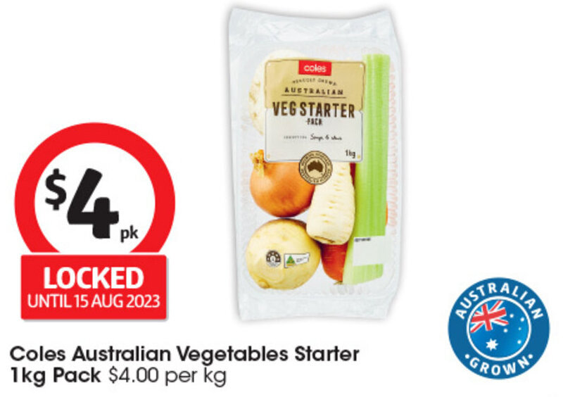 Coles Australian Vegetables Starter 1kg Pack offer at Coles