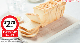 Coles Coles Bakery Loaf 680g offer
