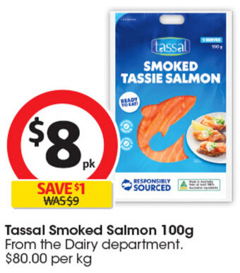 Coles Tassal Smoked Salmon 100g offer