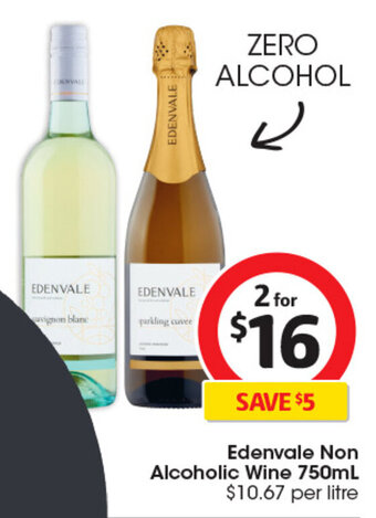 Coles Edenvale Non Alcoholic Wine 750mL offer