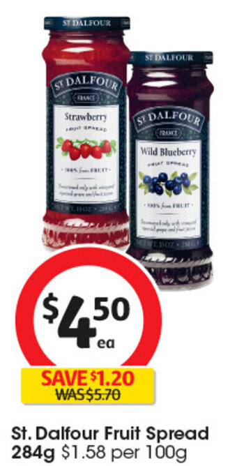 Coles St.Dalfour Fruit Spread 284g offer