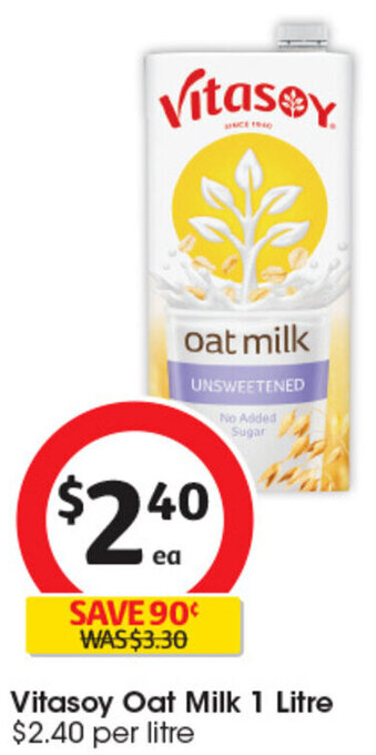 Coles Vitasoy Oat Milk 1 Litre offer