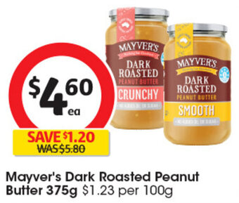 Mayver's Dark Roasted Peanut Butter 375g