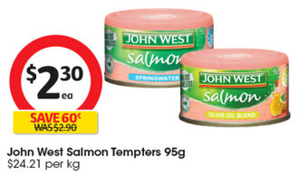 Coles John West Salmon Tempters 95g offer