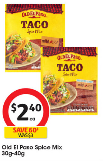 Coles Old El Paso Spice Mix 30g-40g offer