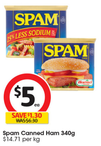 Coles Spam Canned Ham 340g offer