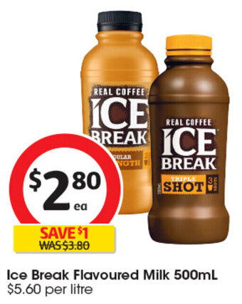 Coles Ice Break Flavoured Milk 500mL offer