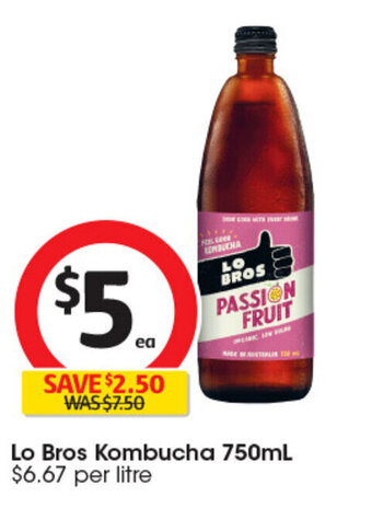 Coles Lo Bros Kombucha 750mL offer